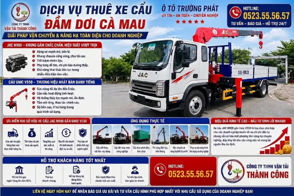 Dịch Vụ Cho Thuê Cẩu Các Loại Đầm Dơi Cà Mau