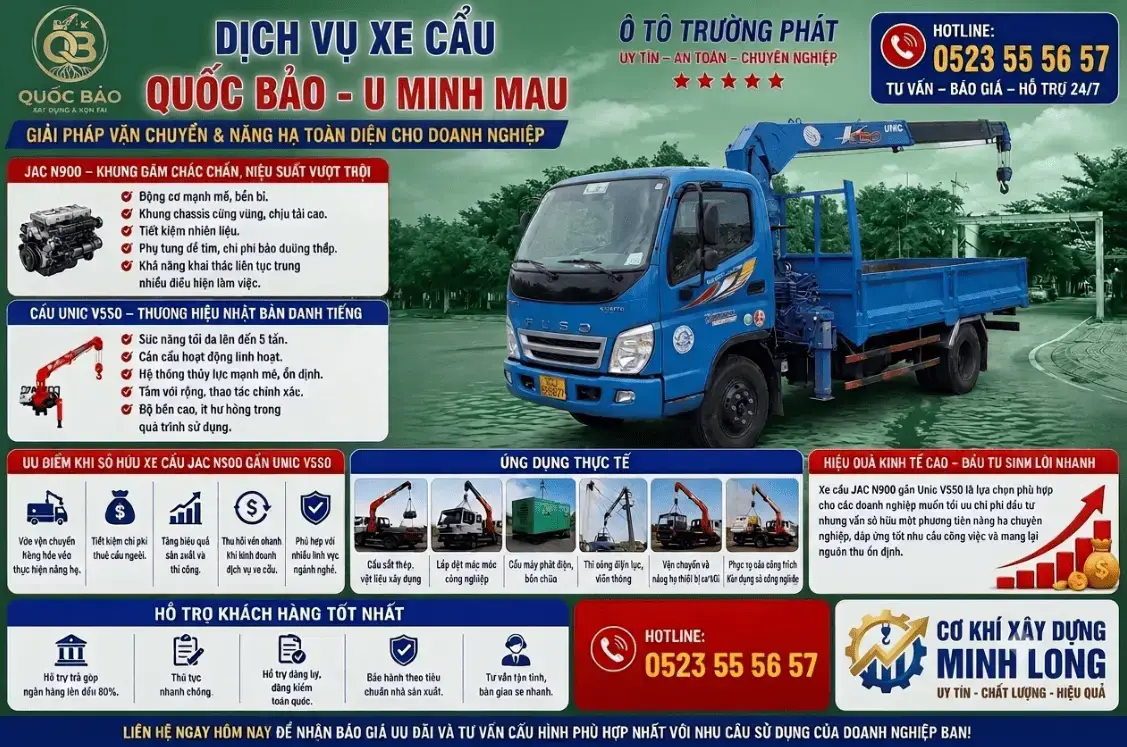 Dịch Vụ Cho Thuê Cẩu KATO Xe Cẩu Tự Hành U Minh Cà Mau