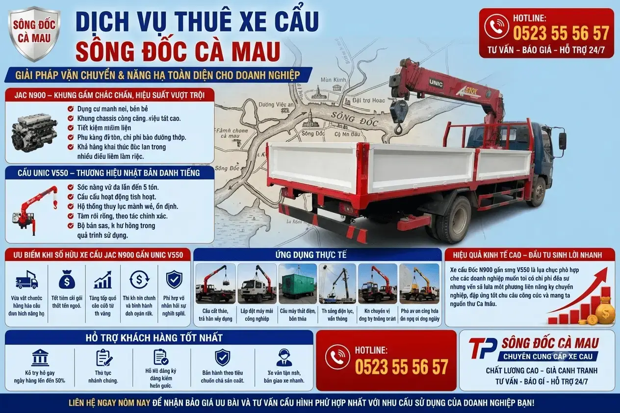 Dịch Vụ Thêu Xe Cẩu KATO Xe Cẩu Tự Hành Sông Đốc Cà Mau