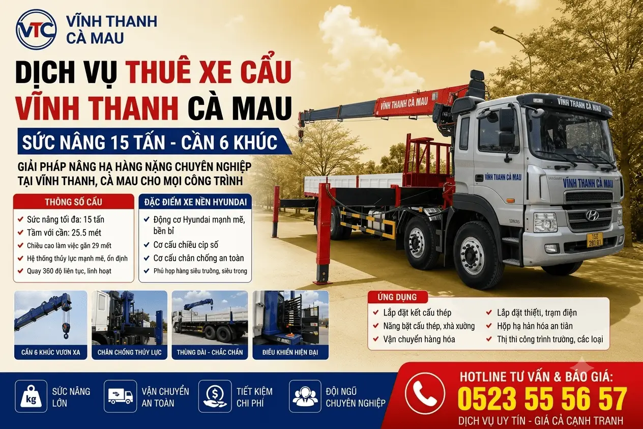 Dịch Vụ Xe Cẩu Ka To Xe Cẩu Tự Hành Vĩnh Thạnh Cà Mau