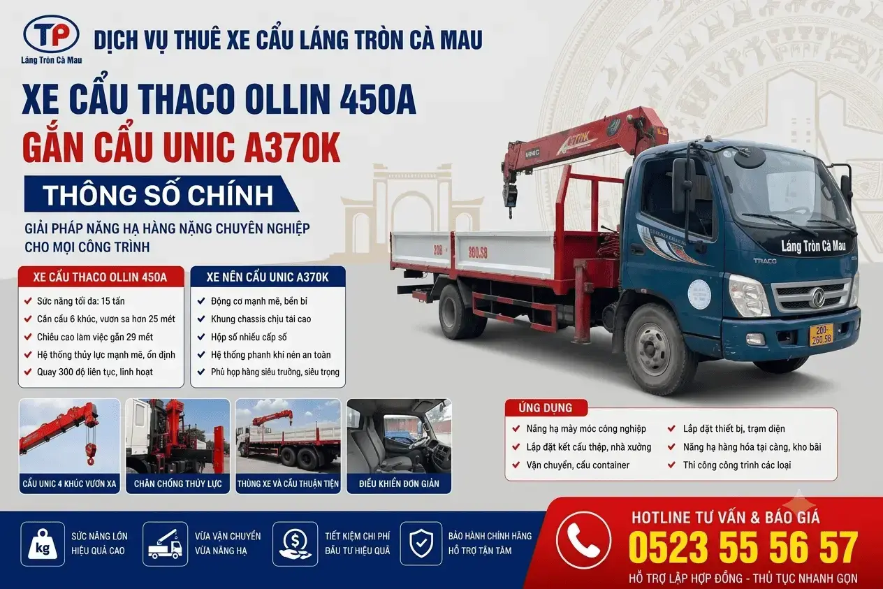 Dịch Vụ Xe Cẩu Ka To Xe Cẩu Tự Hành Láng Tròn Cà Mau